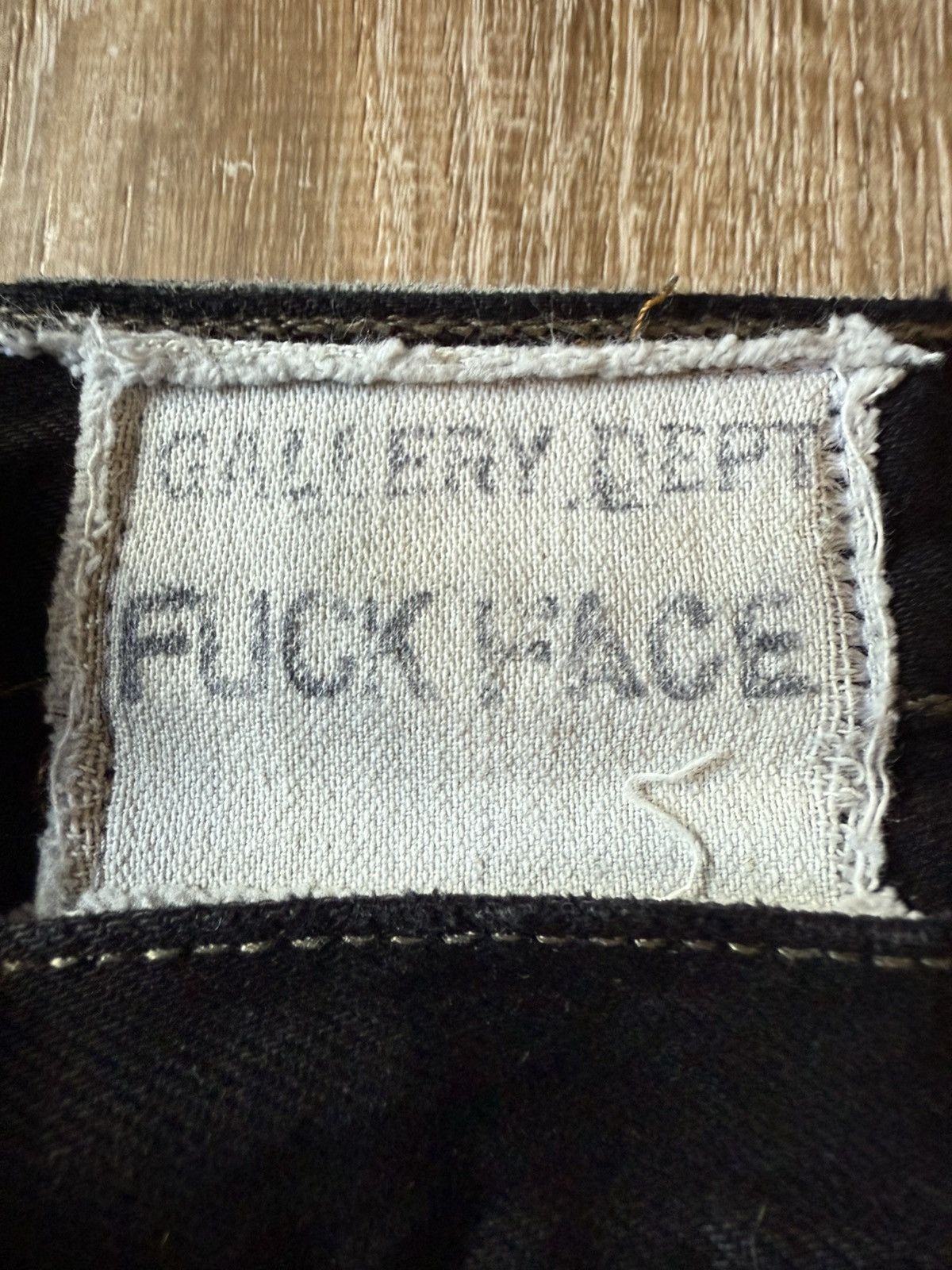 Gallery Dept. Gallery Dept. Fuck Face Distressed Jeans Size US 31 - 3 Thumbnail
