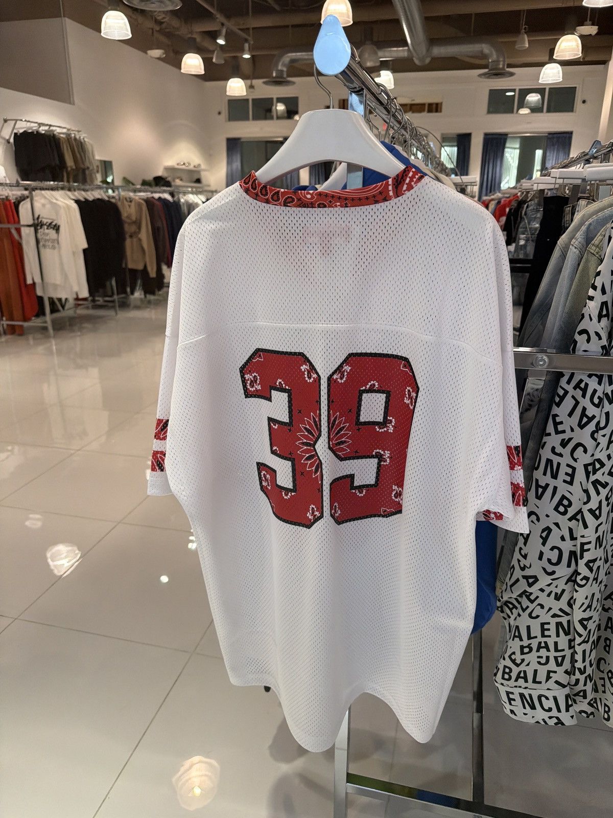 Supreme Supreme Bandana Red/White Football Jersey Size US XL / EU 56 / 4 - 2 Thumbnail