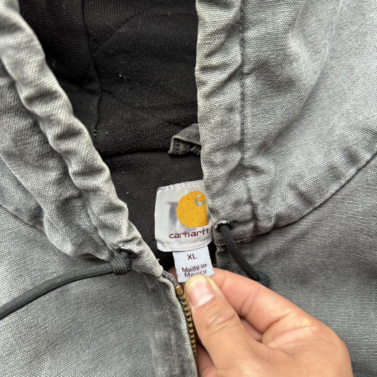 Carhartt × Vintage Carhartt 90’s Vintage J130 Jacket Gray Faded Hooded Size US XL / EU 56 / 4 - 3 Thumbnail