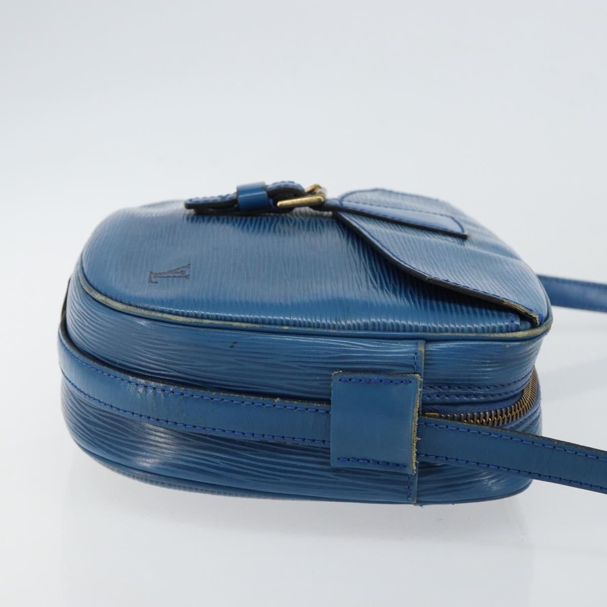 LOUIS VUITTON Epi June Feuille Shoulder Bag Blue M52155