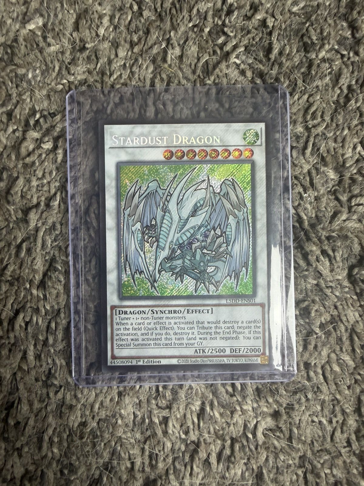 Hypebeast 2020 Konami Yu-Gi-Oh! Stardust Dragon Card Size ONE SIZE - 1 Thumbnail