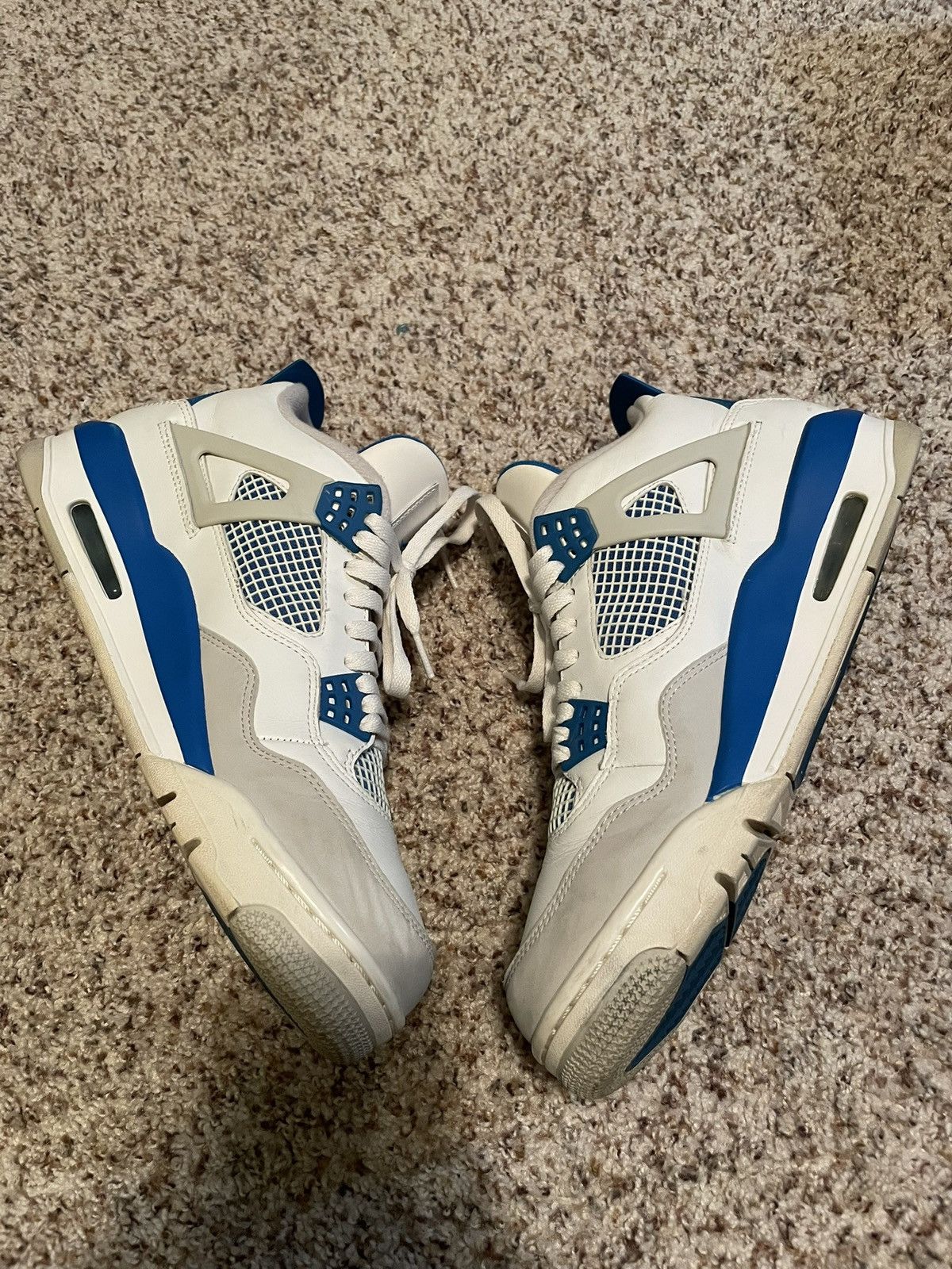 Jordan Brand Air Jordan 4 Retro Military Blue Color Way 2012 Size US 10 / EU 43 - 3 Thumbnail