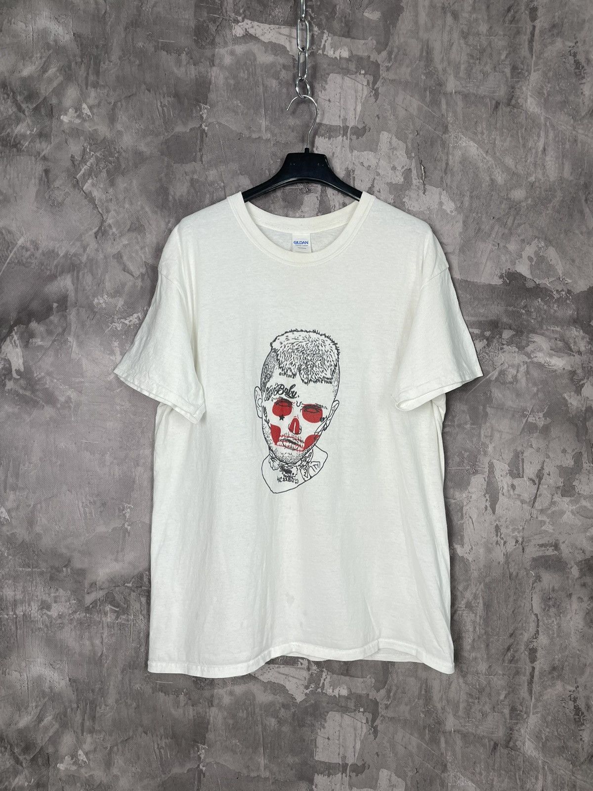 Lil Peep × Rap Tees LIL PEEP The Legend Big Logo Face Printed Vintage T-SHIRT Size US L / EU 52-54 / 3 - 1 Thumbnail