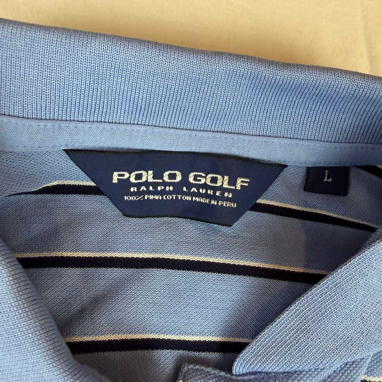 Polo Ralph Lauren Vintage Polo Golf Ralph Lauren Blue Striped Polo Shirt L Size US L / EU 52-54 / 3 - 3 Thumbnail