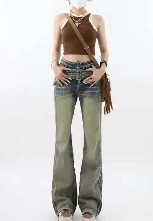 Jean Vintage Washed Blue High Waisted Jeans Size 27" / US 4 / IT 40 - 2 Thumbnail