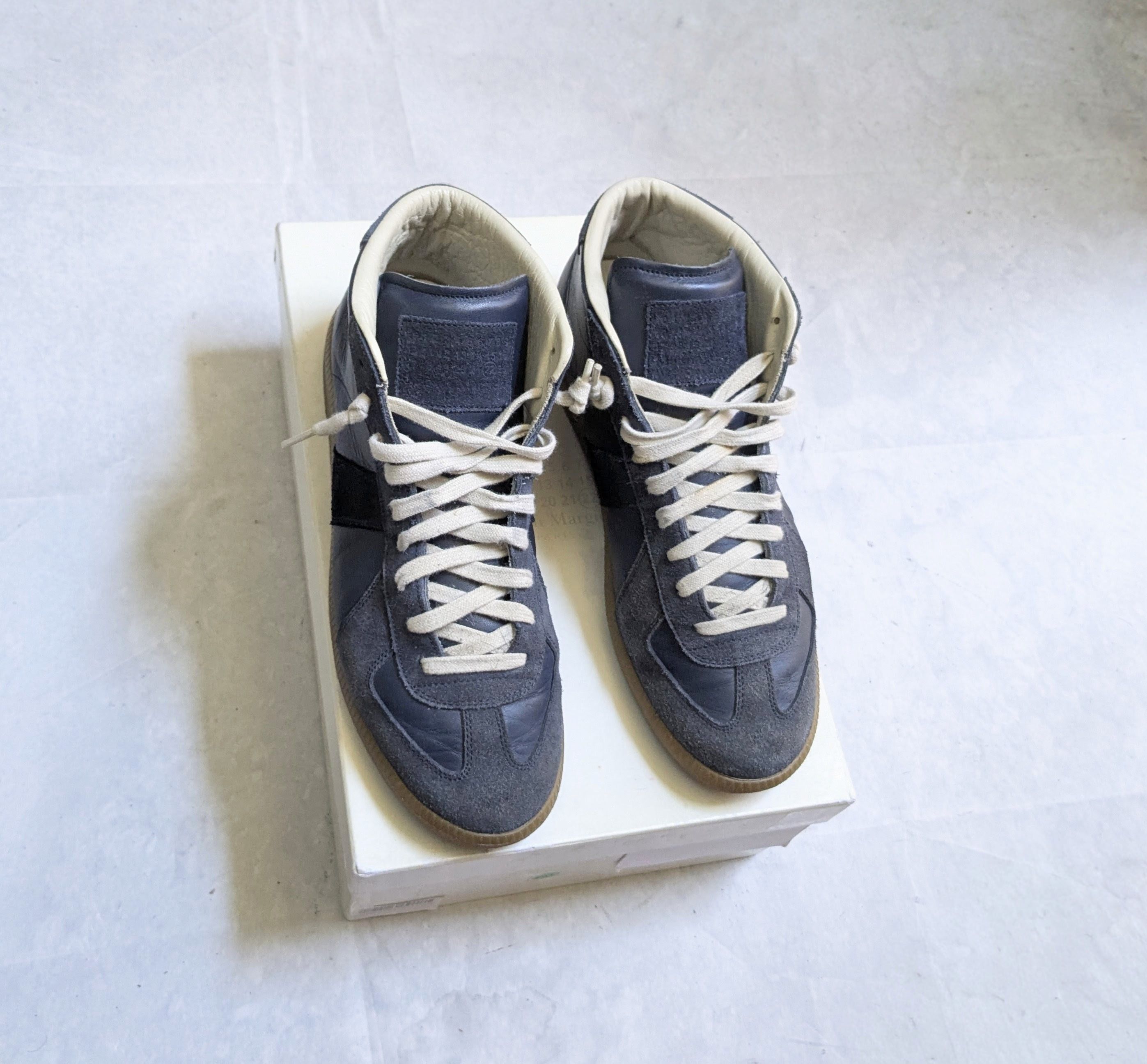 Maison Margiela Maison Margiela Replica GAT Navy Blue 9 42 High Tops Size US 9 / EU 42 - 1 Thumbnail