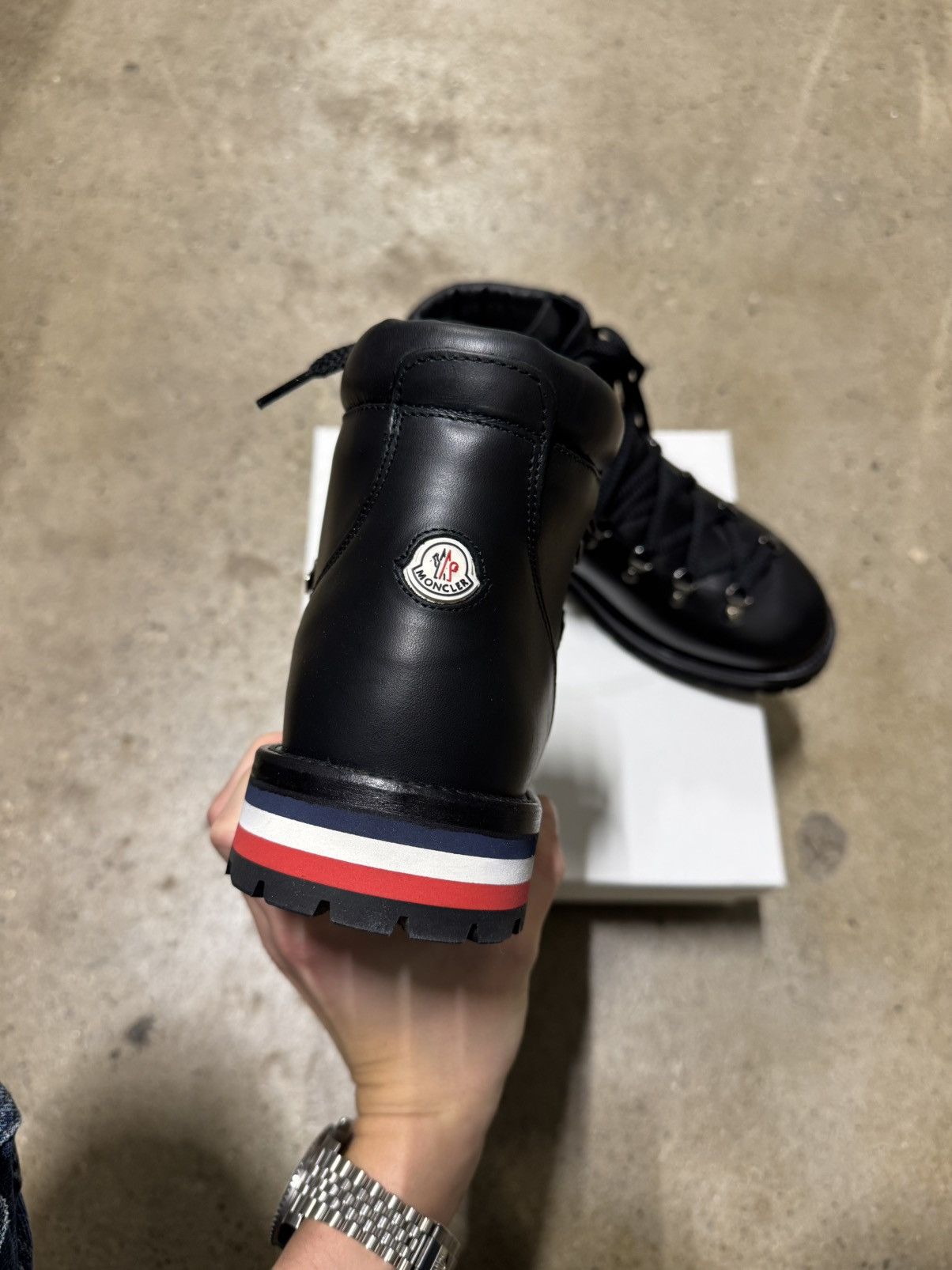 Moncler Moncler Striped Leather Winter Boots NEW 900$ Size US 11 / EU 44 - 4 Thumbnail