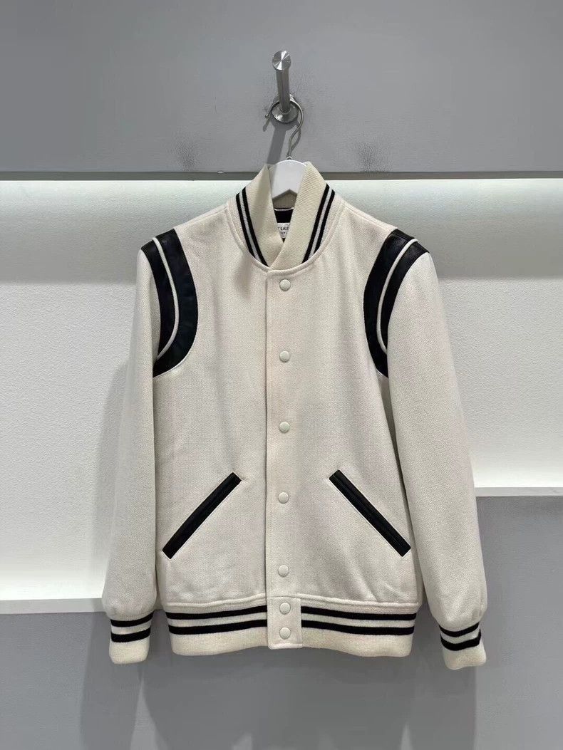 Saint Laurent Paris Saint Laurent Paris Wool baseball jacket-2506 Size US S / EU 44-46 / 1 - 1 Thumbnail