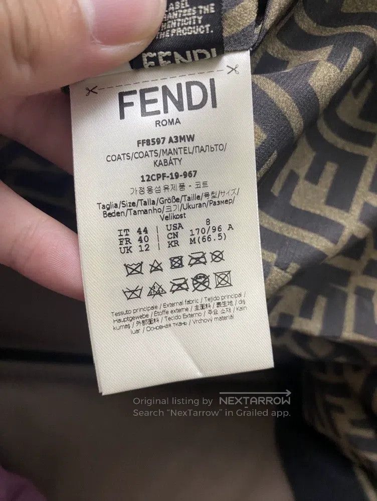 Fendi Fendi Black monogram trench coat Size M / US 6-8 / IT 42-44 - 3 Thumbnail