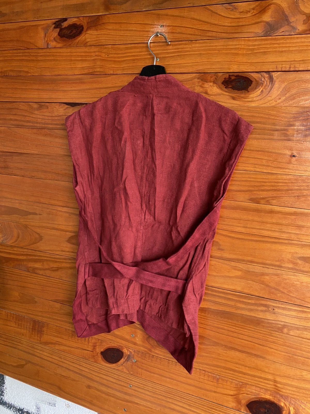 Issey Miyake Vintage Issey Miyake Sleeveless Wrap Vest Linen Look Size M / US 6-8 / IT 42-44 - 7 Thumbnail