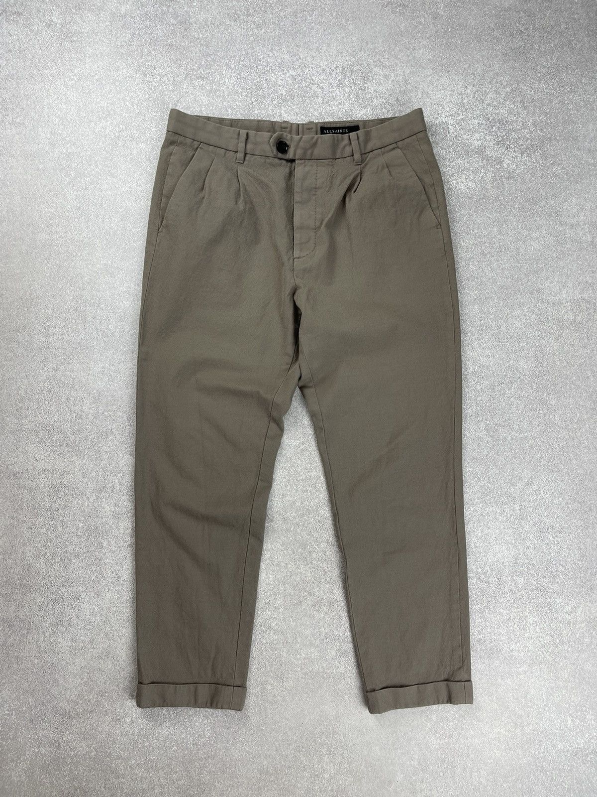 Allsaints Allsaints Tallis Slim Fit Cropped Trousers Pants Size 30 Size US 30 / EU 46 - 1 Thumbnail