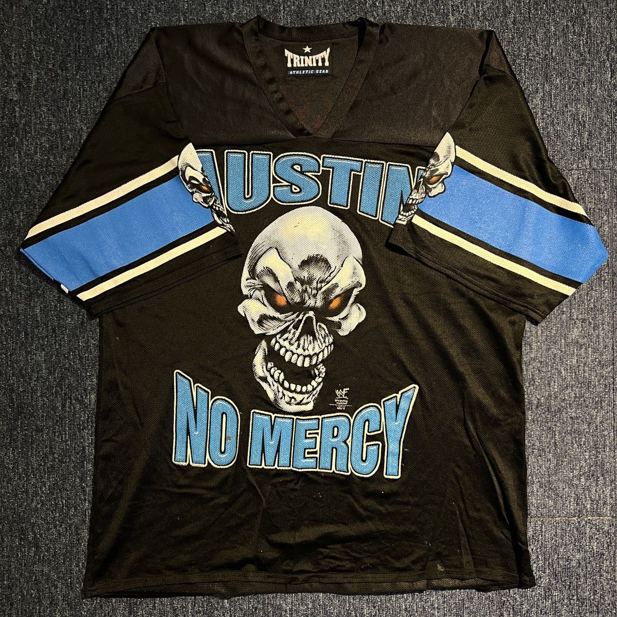 Other Vintage 90s WWF AUSTIN NO MERCY Football Jersey Size US XL / EU 56 / 4 - 1 Thumbnail