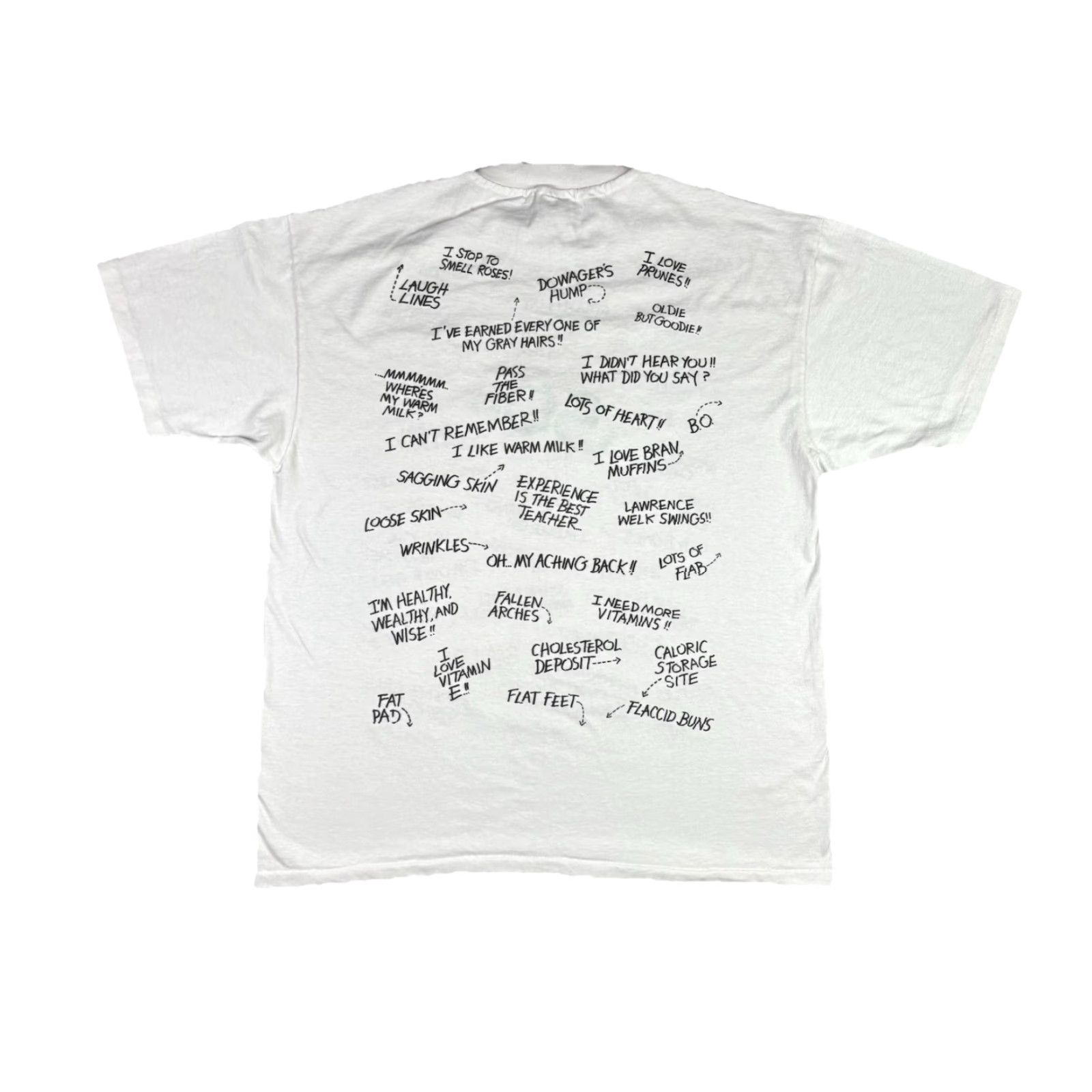Hanes VINTAGE 50th Birthday Funny Humor Comedy T Shirt Quote Text XL 90s Hanes White Cotton Short Sleeve Crew Neck Men Mens Shirts T-Shirt Size XL Size US XL / EU 56 / 4 - 2 Thumbnail