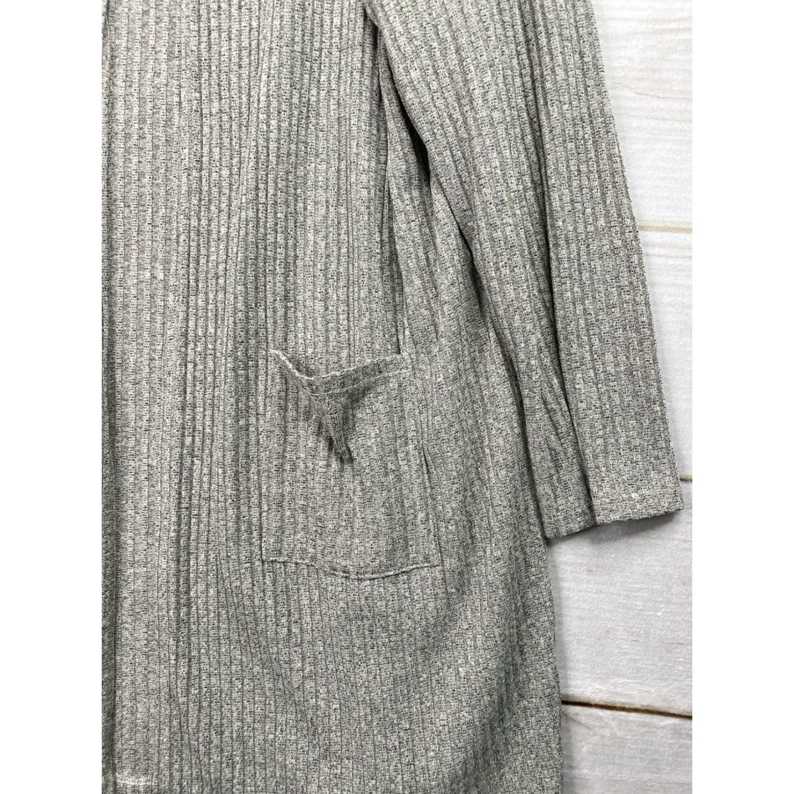 Doublet Double Zero Cardigan Womens 2X Hooded Beige Lightweight Pockets Ribbed Open V-Neck Knit Regular Long Sleeve Marled Vintage No Size XXL / US 16-18 / IT 52-54 - 2 Thumbnail