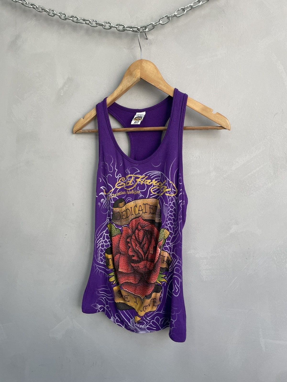 Ed Hardy Vintage rare edhardy y2k big logo tank t shirt Size L / US 10 / IT 46 - 3 Thumbnail