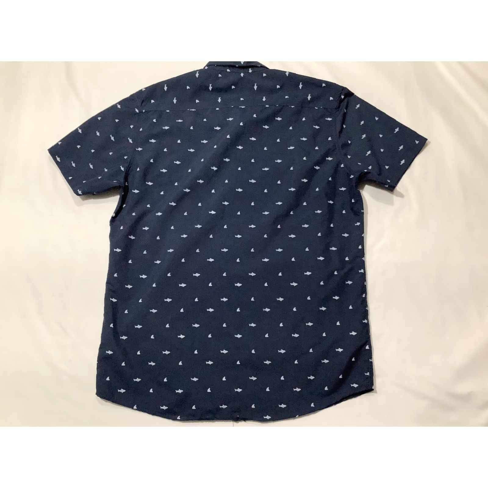 CO Molokai Surf Co Shirt Mens L Blue Shark Print Short Sleeve Button Front Size US L / EU 52-54 / 3 - 7 Thumbnail