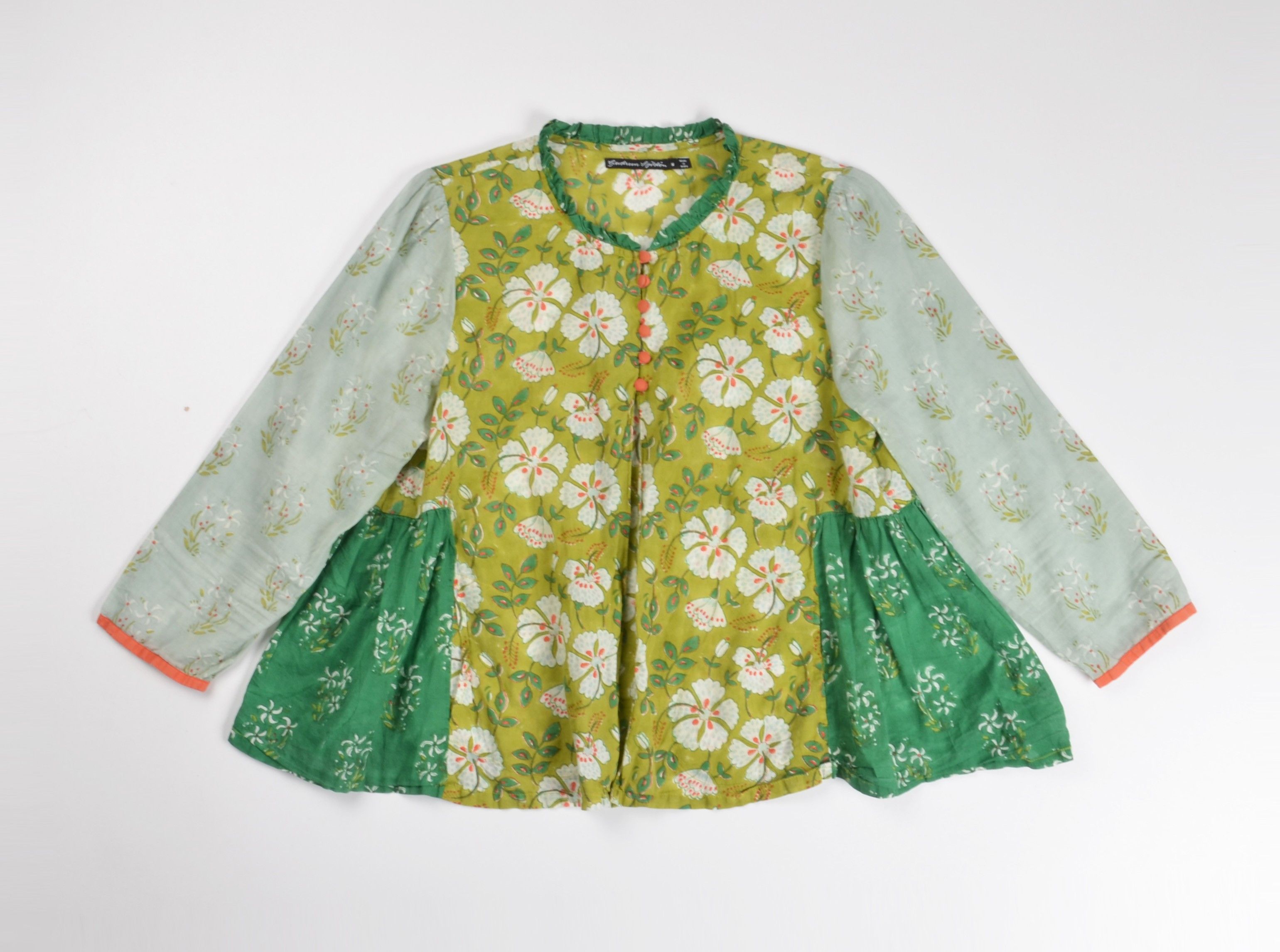 Gudrun Sjoden Gudrun Sjoden Floral Patchwork Flowy Relaxed Fit Boho Blouse Size M / US 6-8 / IT 42-44 - 3 Thumbnail