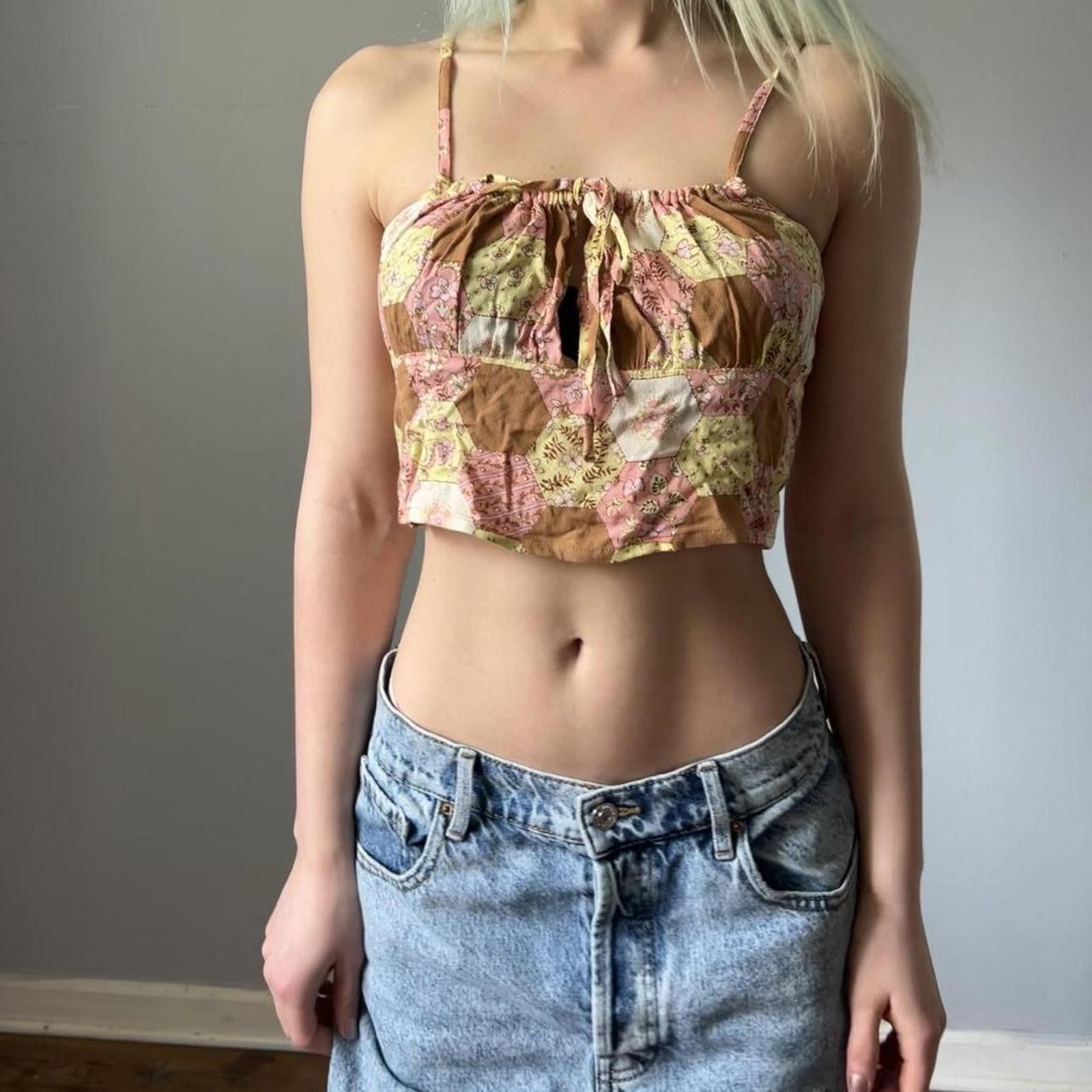 Nordstrom adorable patchwork style cropped tank Size S / US 4 / IT 40 - 4 Thumbnail