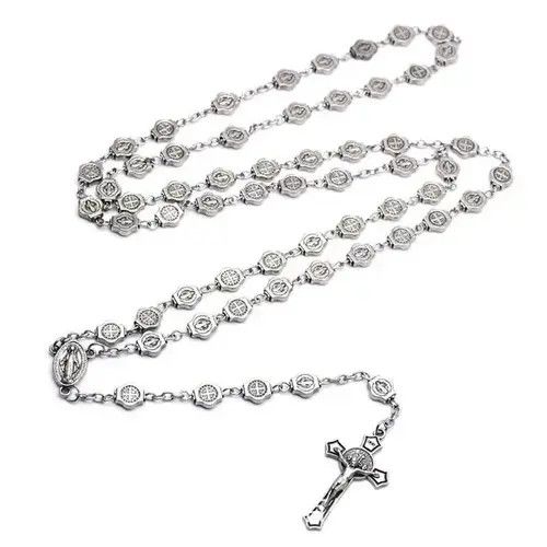 Other × Vintage Saint Benedict Rosary Necklace Chain Catholic Church Jesus Size ONE SIZE - 1 Thumbnail