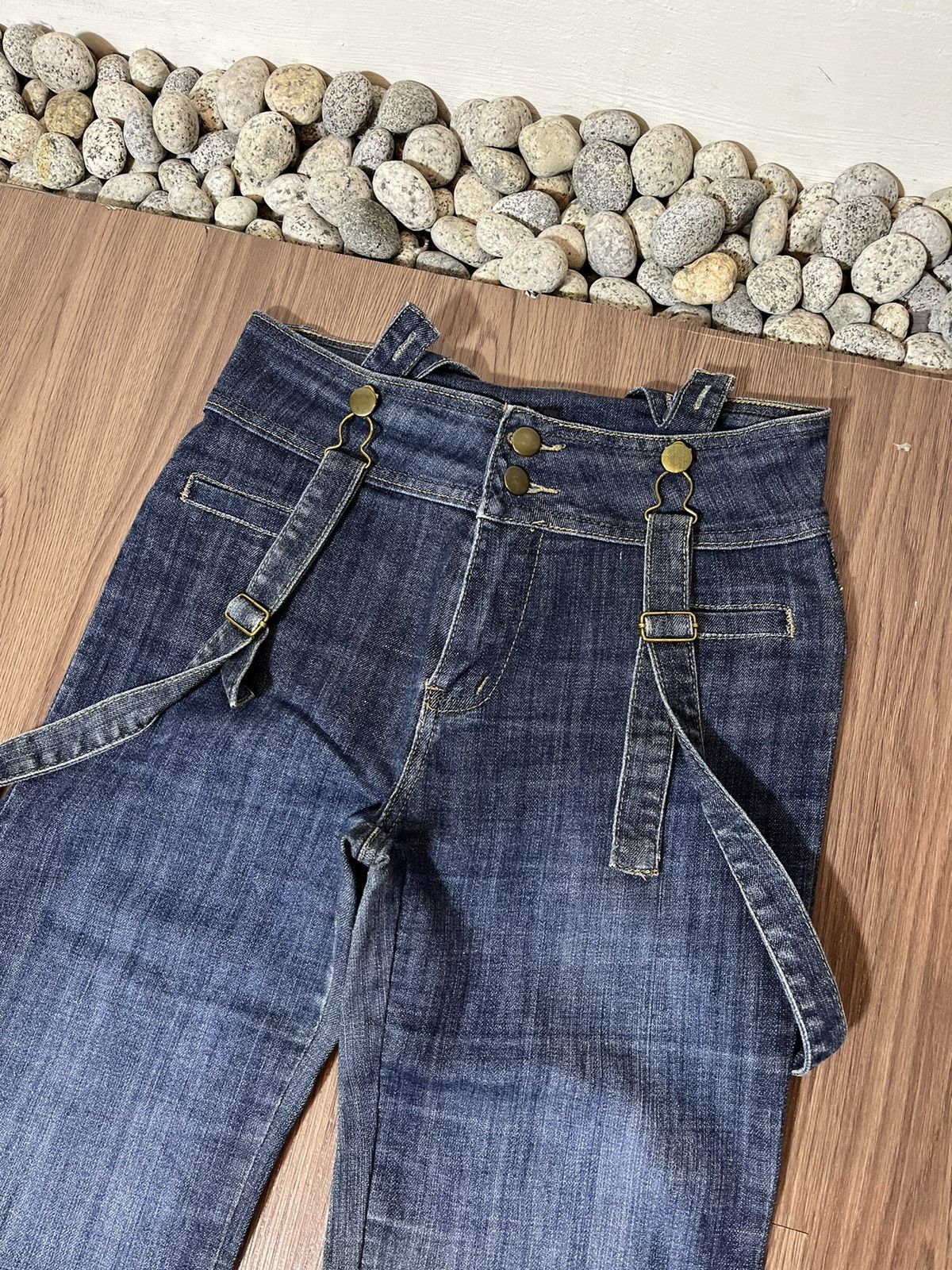 Japanese Brand × Le Grande Bleu (L.G.B.) × Tornado Mart ANAP japan suspender flare denim Size US 28 / EU 44 - 6 Thumbnail