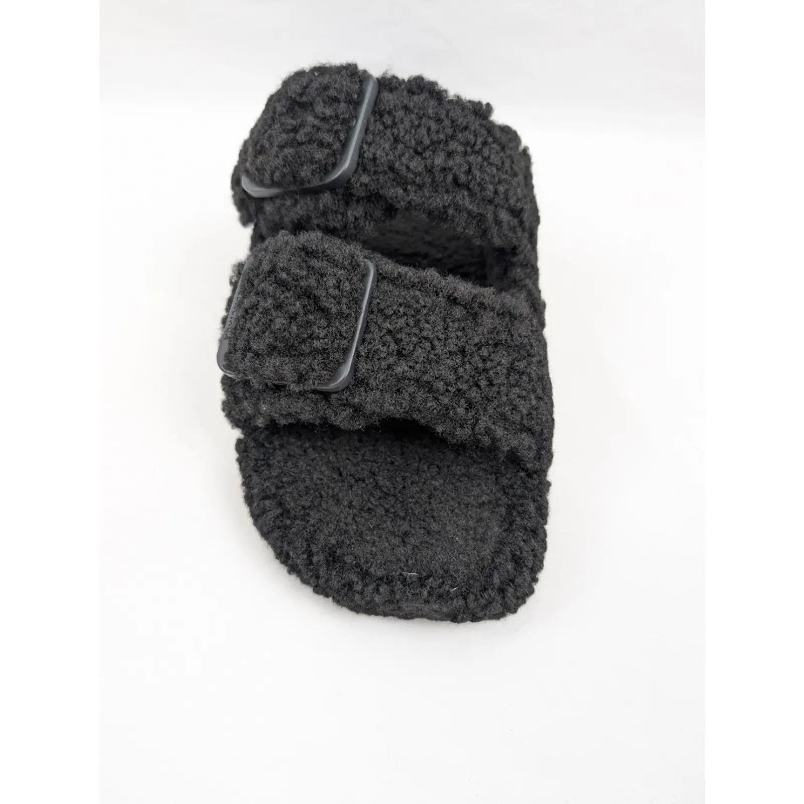 Balenciaga o1rshd1 Furry Shearling Mallorca Sandals in Black Size US 8 / EU 41 - 6 Thumbnail