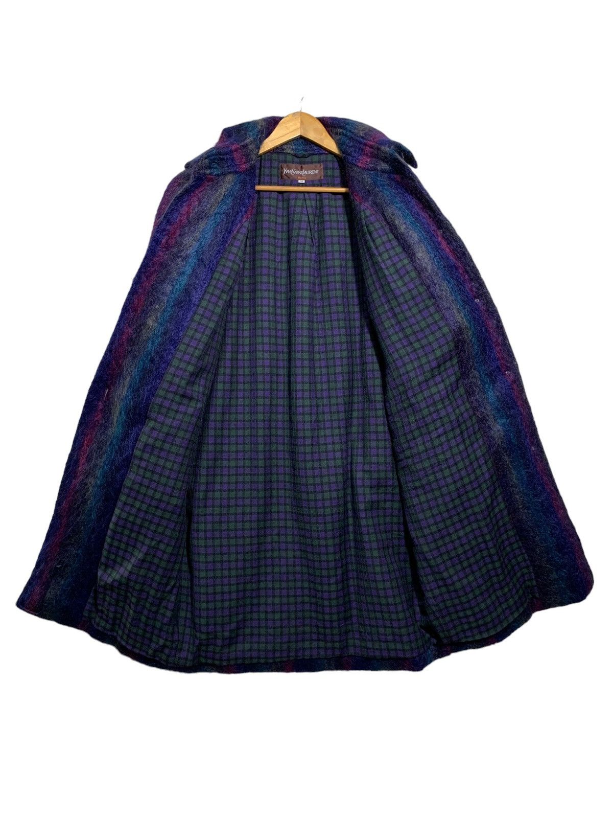 Yves Saint Laurent 🔥VTG YSL MOHAIR WOOL RAINBOW STRIPES JACKET Size M / US 6-8 / IT 42-44 - 10 Thumbnail