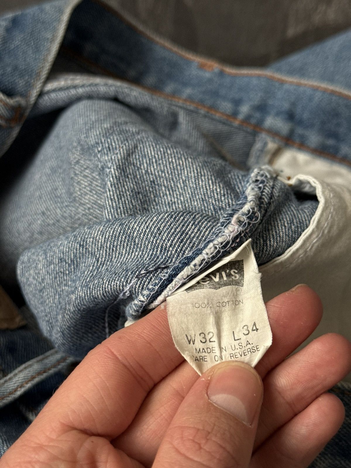 Levi's × Vintage Vintage Levi’s 501 made in USA blue denim jeans Size US 32 / EU 48 - 9 Thumbnail