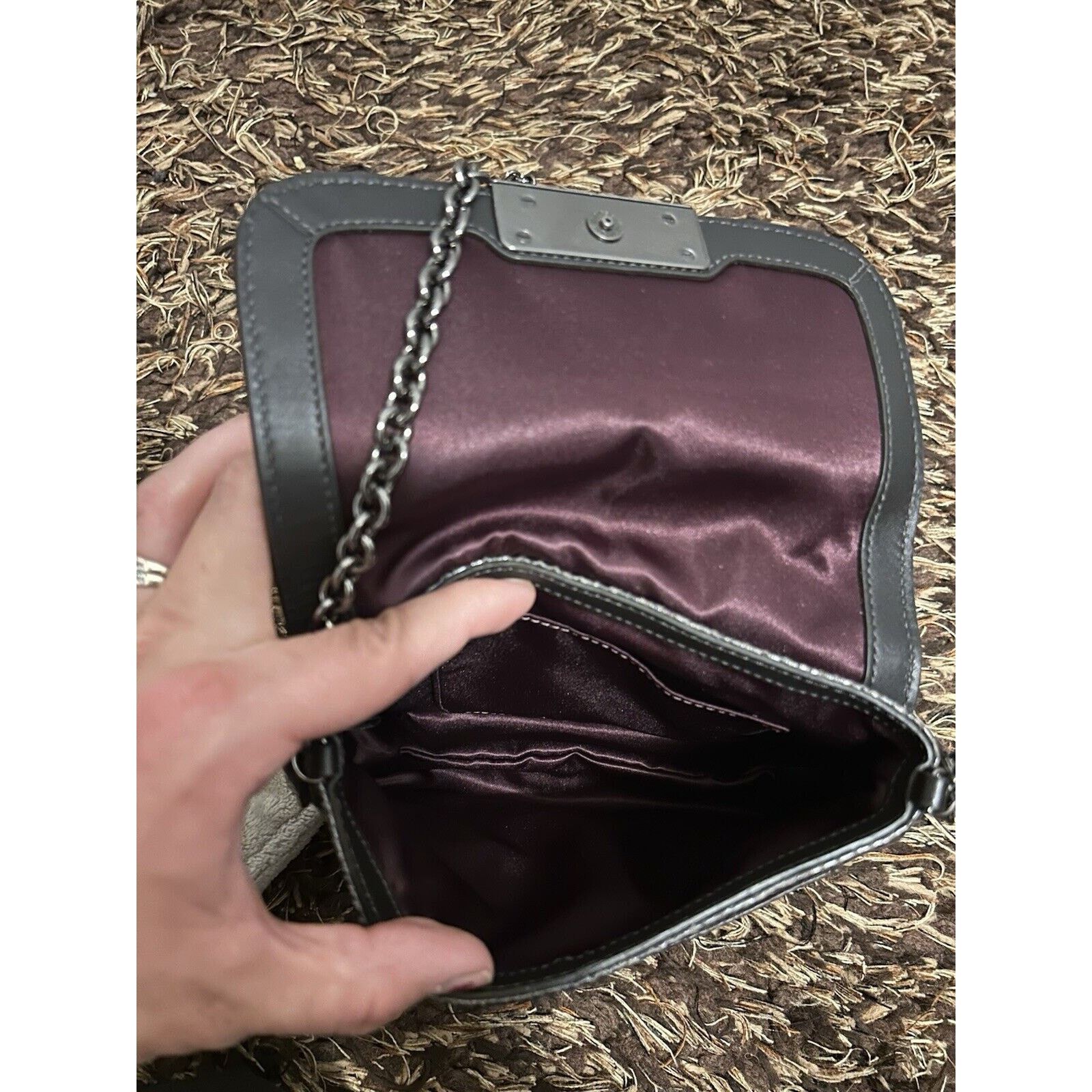 Coach NWOT Coach Faux Snake Skin Leather Crossbody Half Moon Purse Size ONE SIZE - 2 Thumbnail