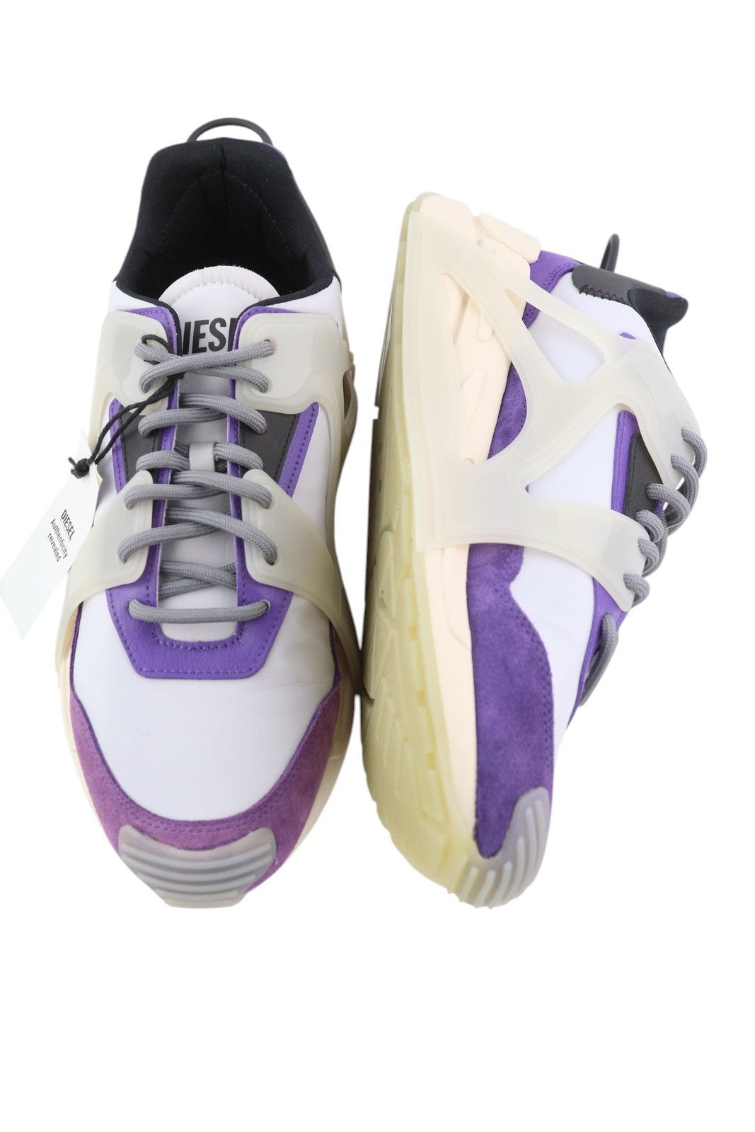 Diesel S-SERENDIPITY MASK EU44.5 Grey Almond Toe Low Top 41075 Size US 11.5 / EU 44-45 - 6 Thumbnail