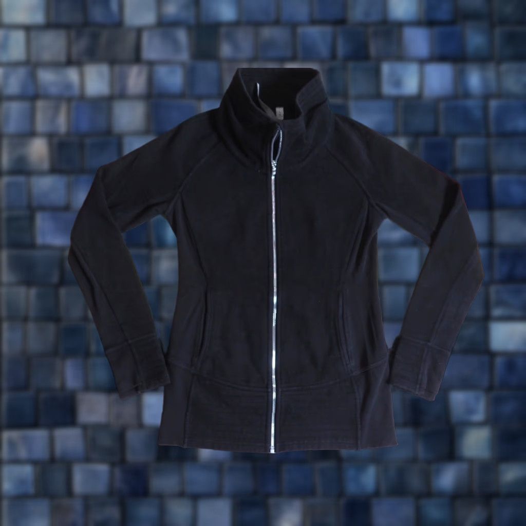 Lululemon Lululemon Full Zip Black Athleisure Jacket Womens 8 Running & Jogging Sweatshirt Sportswear Size M / US 6-8 / IT 42-44 - 1 Thumbnail