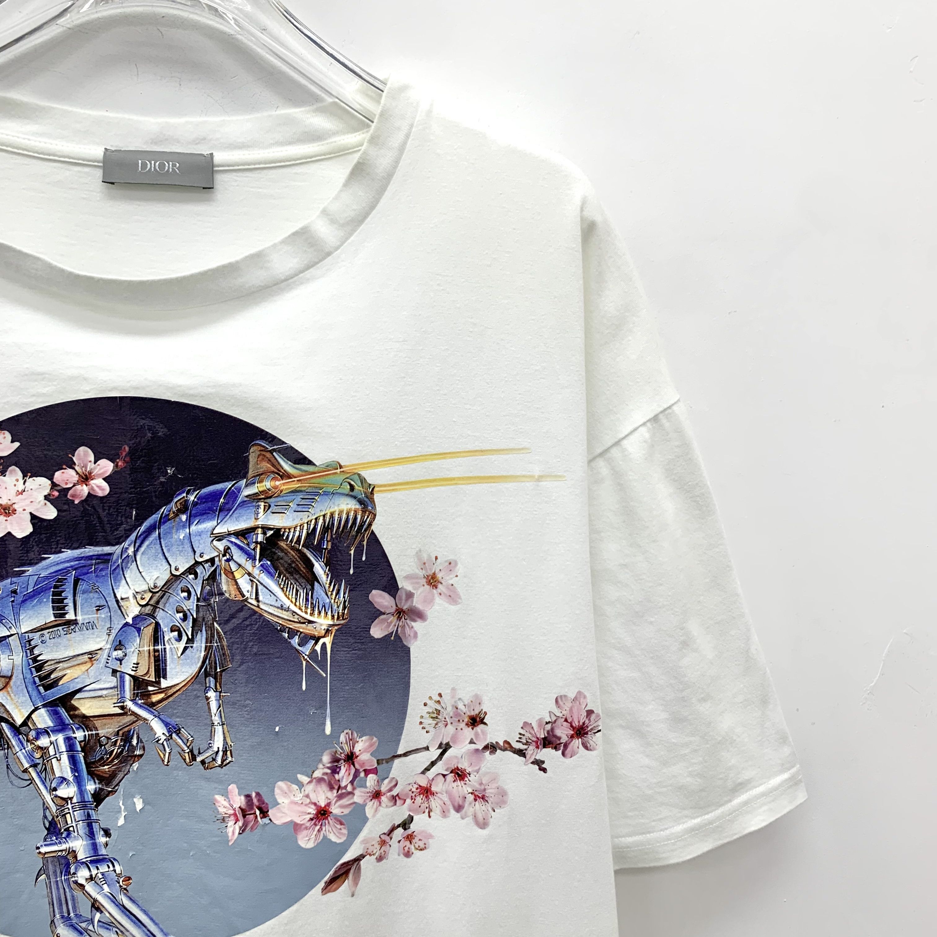 Dior Dior Dinosaur Print Cotton Tee (XL) Size US XL / EU 56 / 4 - 7 Thumbnail
