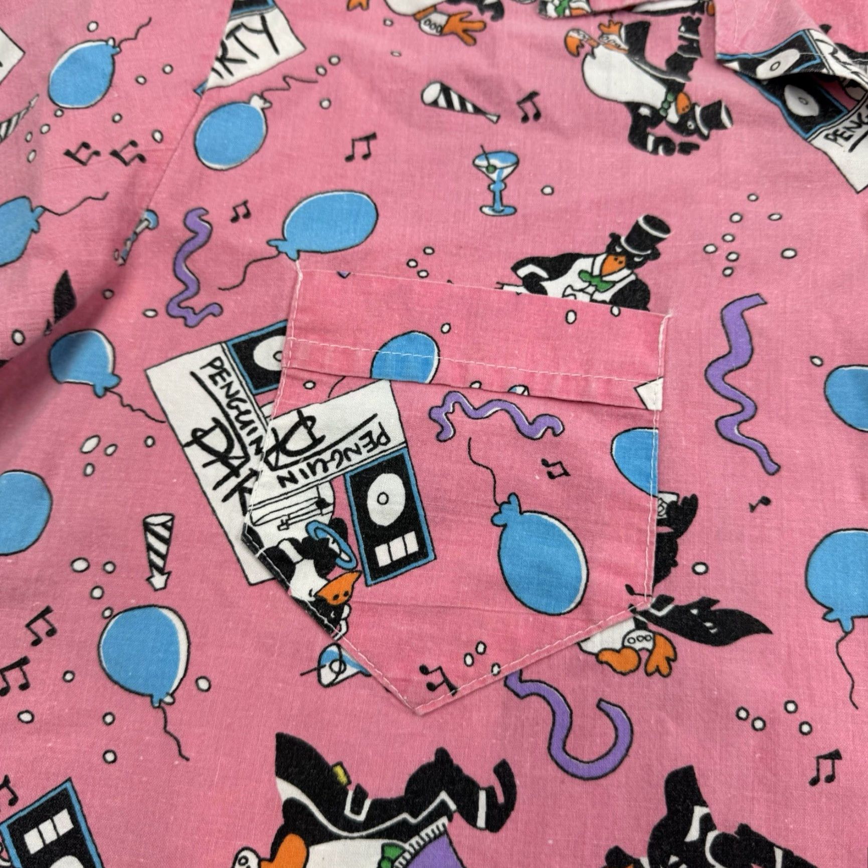 Pinko VINTAGE The Costume Collection Of Miami Button Up Shirt Womens Large Pink Graphic Funny 90s Size L / US 10 / IT 46 - 5 Thumbnail
