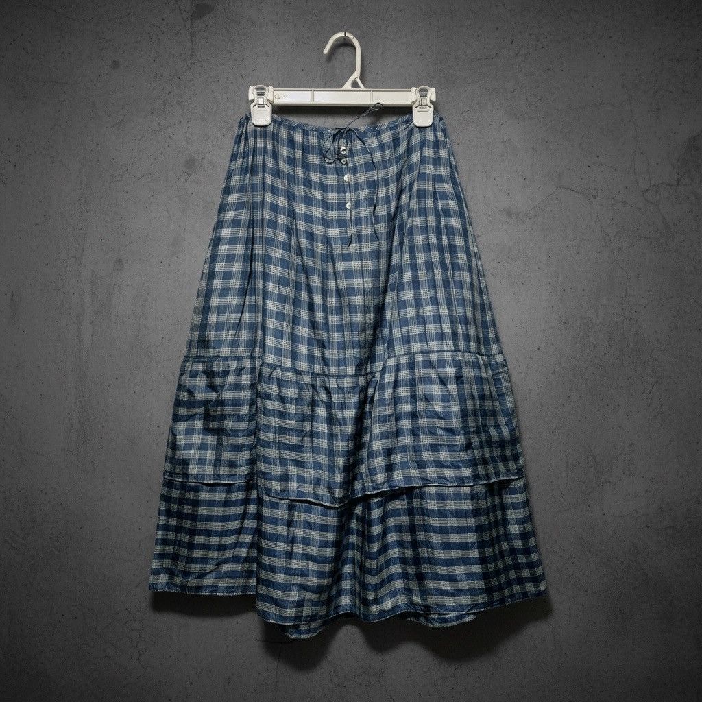 45rpm 45rpm checkered silk layered skirt Size 28" / US 6 / IT 42 - 1 Thumbnail