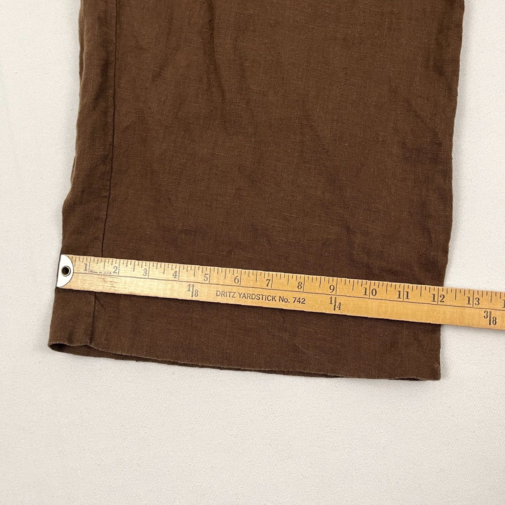 Vintage Womens Linen Pants Sz 30 - 42 Adjustable Elastic Waist Baggy Wide Leg High Rise Size 36" / US 14 / IT 50 - 5 Thumbnail