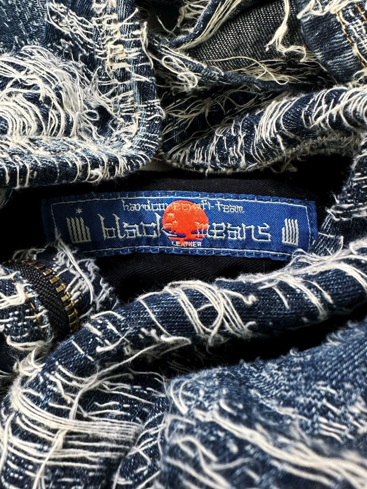 Blackmeans AW15 Blackmeans Artisanal ‘Boro’ Thrashed Blue Denim Size US 31 - 3 Thumbnail