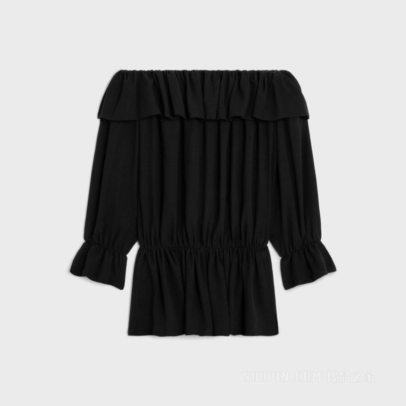 Celine off the shoulder blouse in silk georgette Size XS / US 0-2 / IT 36-38 - 1 Thumbnail