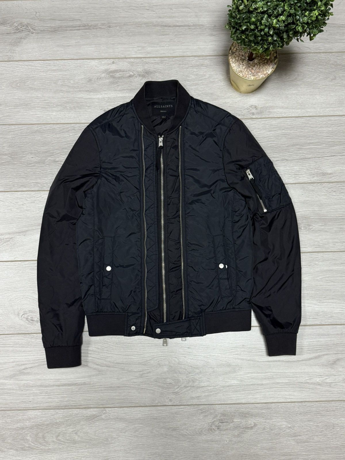 Allsaints Allsaints braddock bomber nylon jacket double zip Size US S / EU 44-46 / 1 - 1 Thumbnail