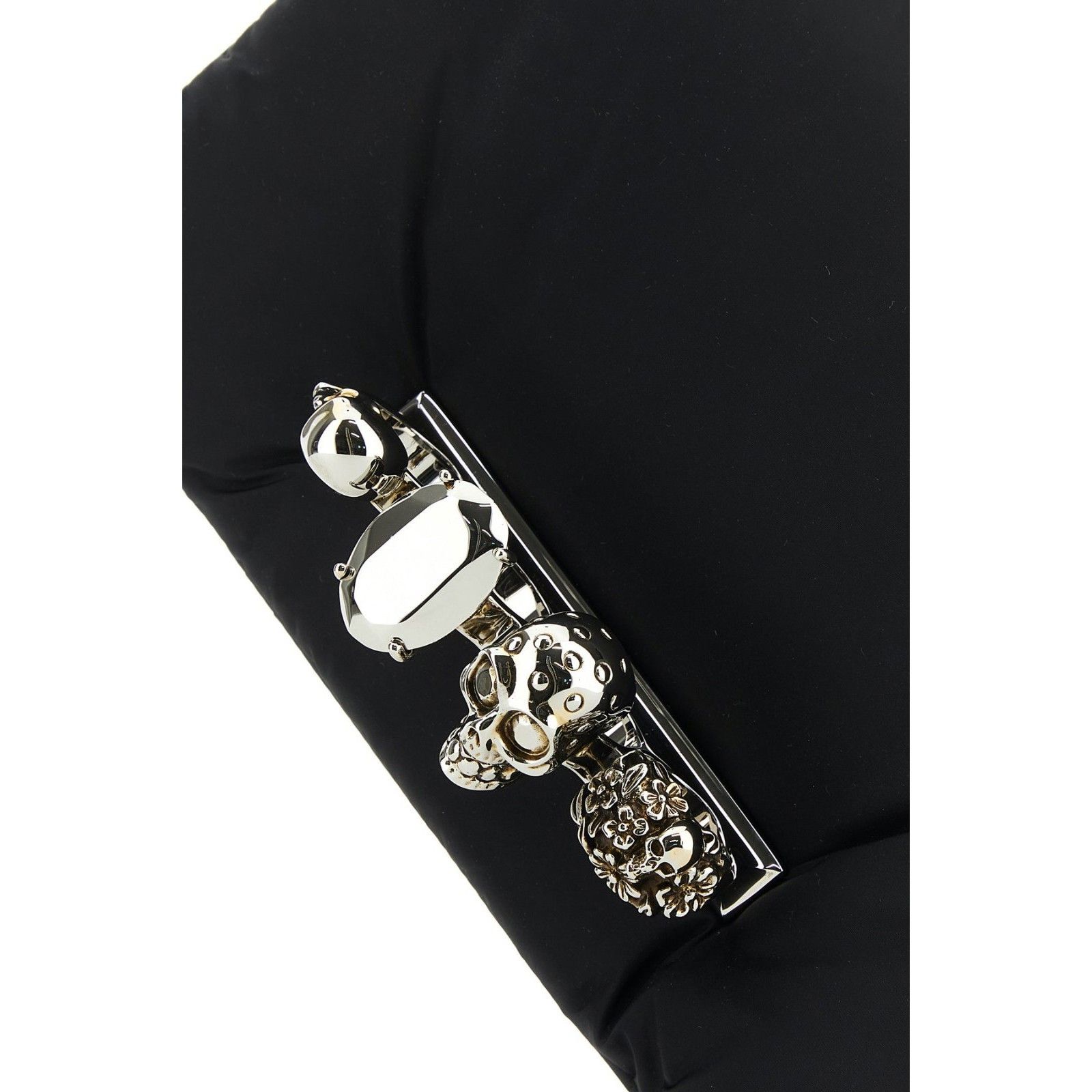 Alexander McQueen ALEXANDER MCQUEEN The Puffy Knuckle Ring Black Nylon Shoulde Size ONE SIZE - 4 Thumbnail