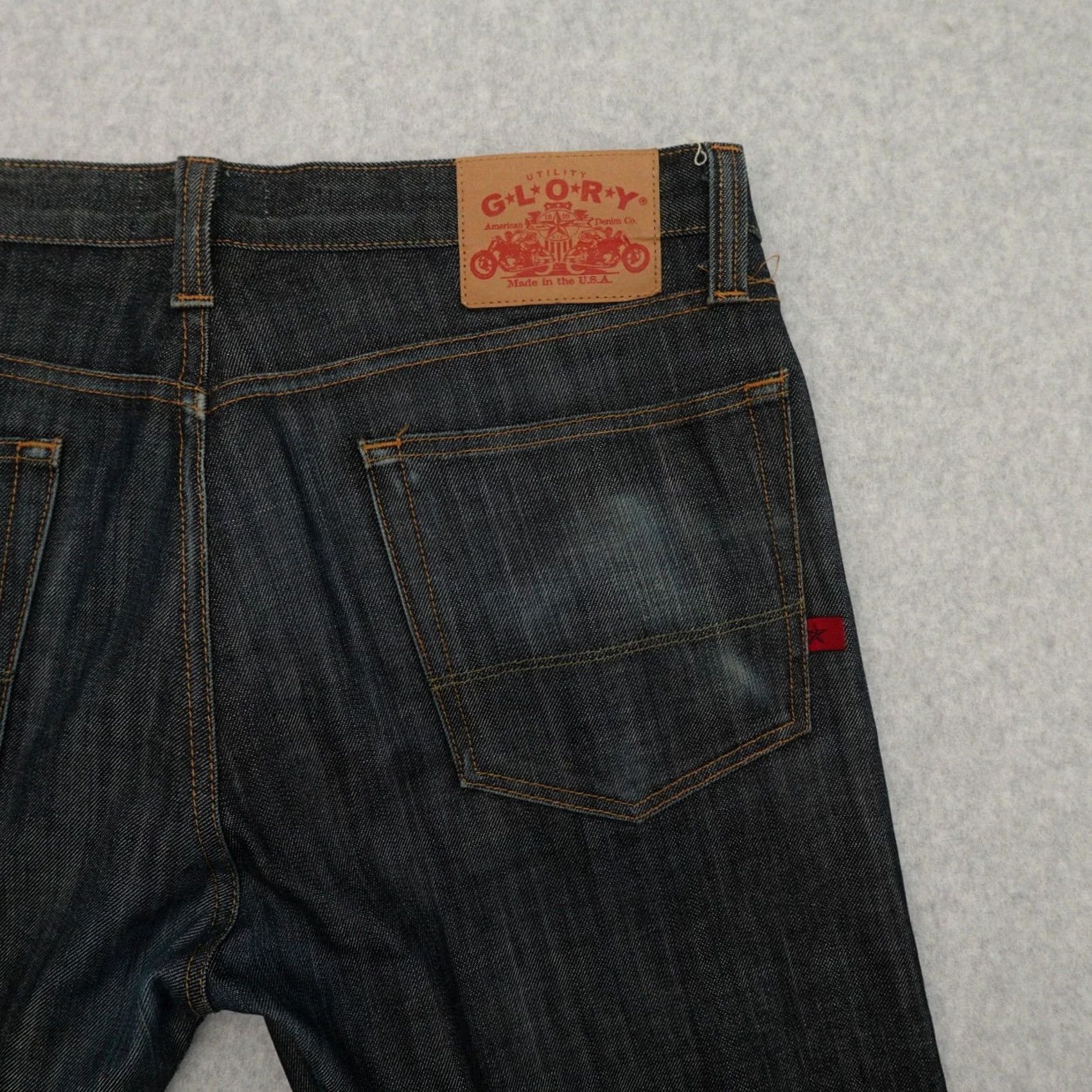 Vintage GLORY UTILITY Jeans 34 (34X31) Blue Denim USA Straight Men’s Jeans Blue Denim Size US 34 / EU 50 - 5 Thumbnail