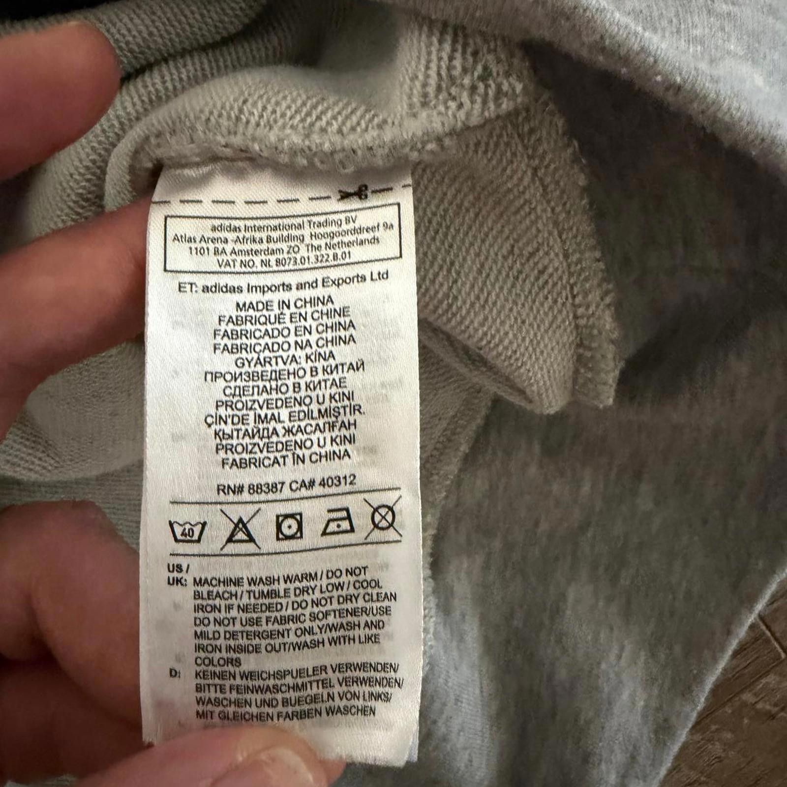 Adidas Adidas Sweatshirt Women's Medium Gray Pullover Funnel Neck Size S / US 4 / IT 40 - 7 Thumbnail