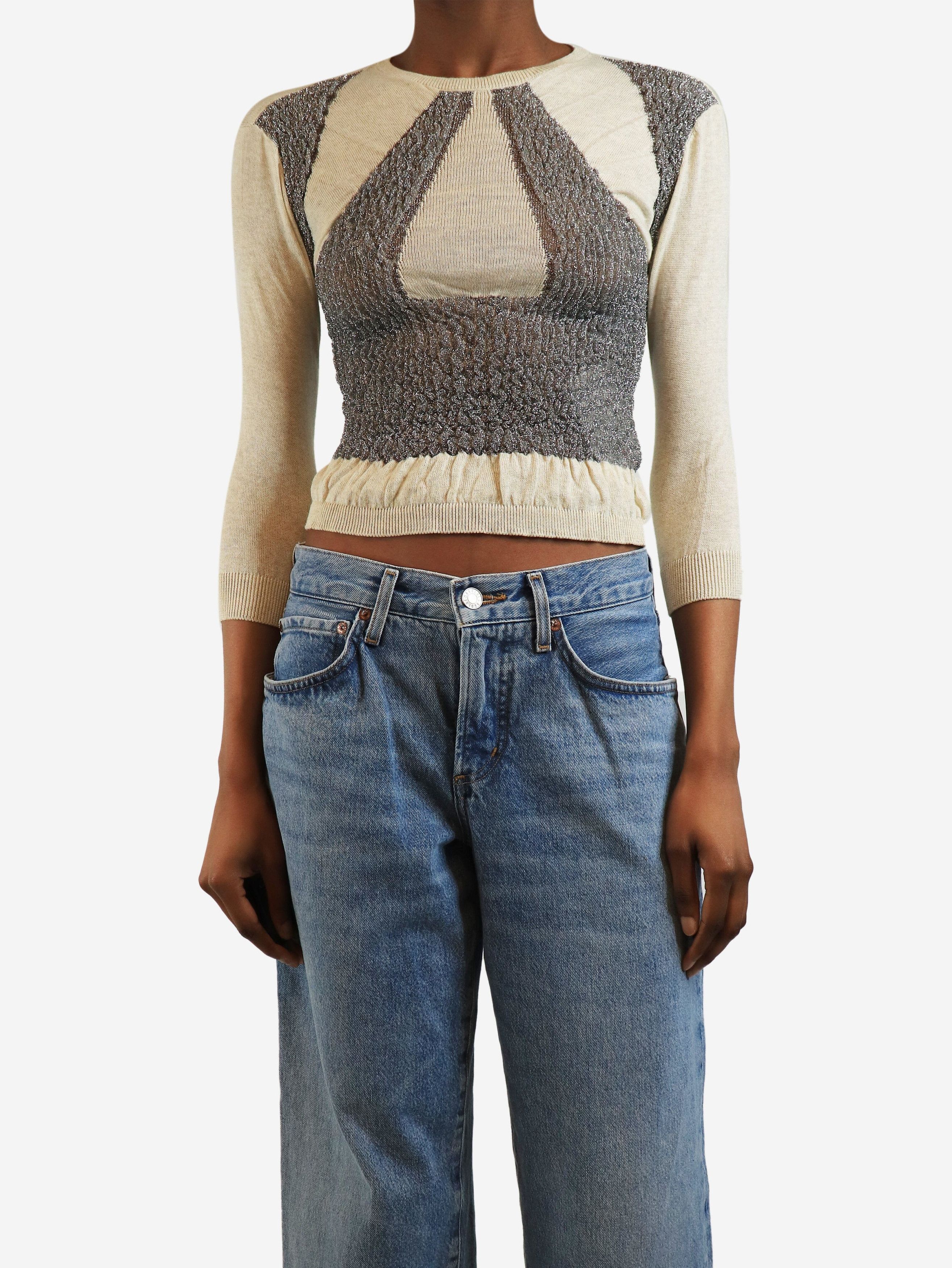Other Neutral lurex knit top - UK 8 Size S / US 4 / IT 40 - 1 Thumbnail