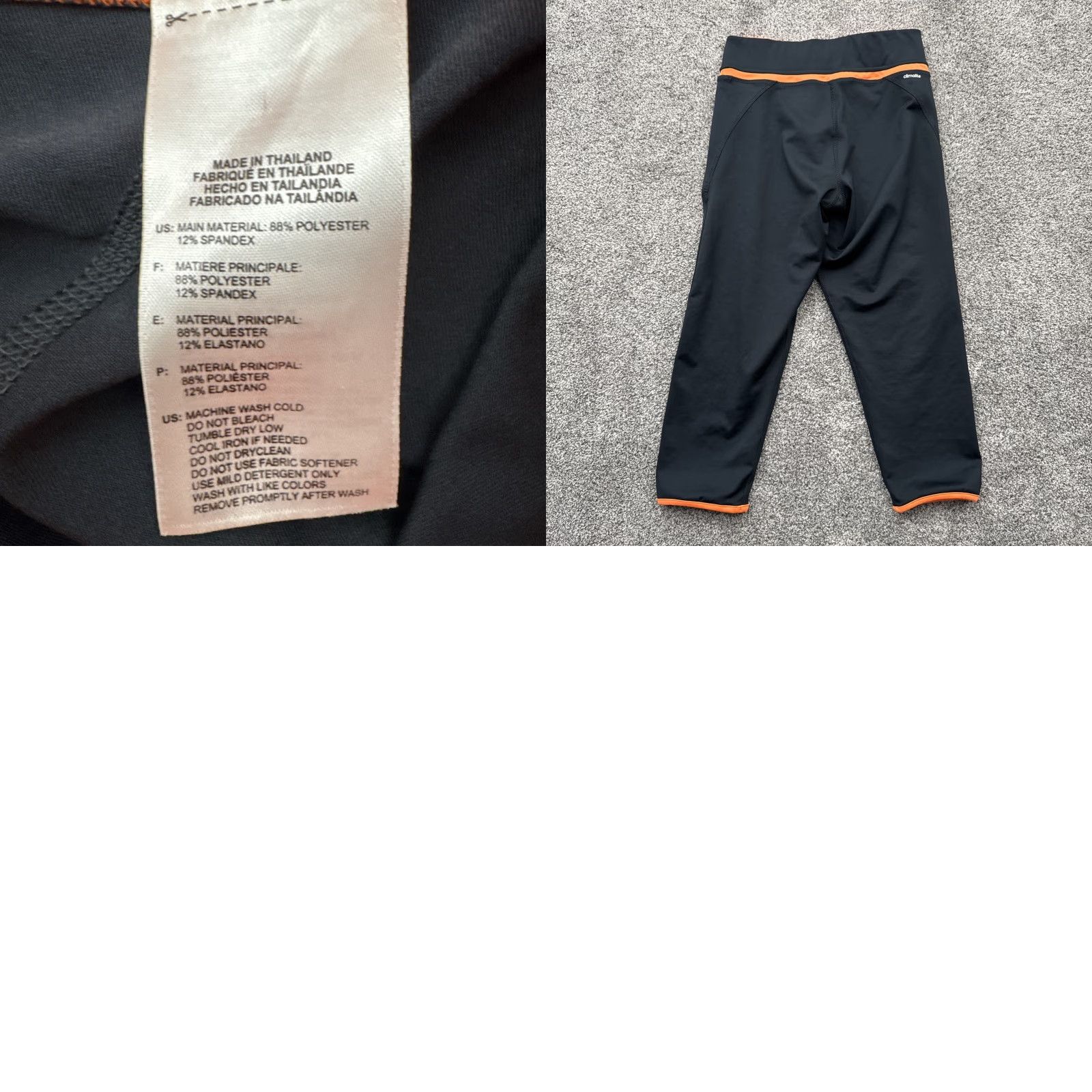 Adidas Adidas Leggings Women Small Cropped Capri Climalite Athletics Activewear Streetwear Cardio Yoga Gym Gorpcore Black 88% Polyester 12% Spandex Size 28" / US 6 / IT 42 - 8 Thumbnail