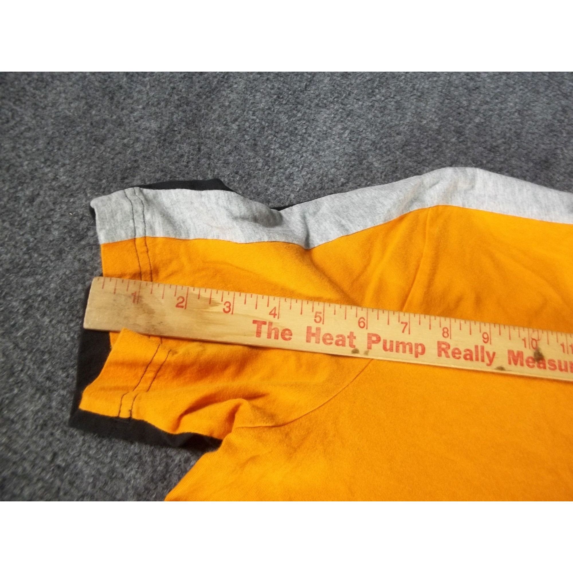 Adidas Adidas Colorblock Tshirt Men Sz M Orange Black White Casual