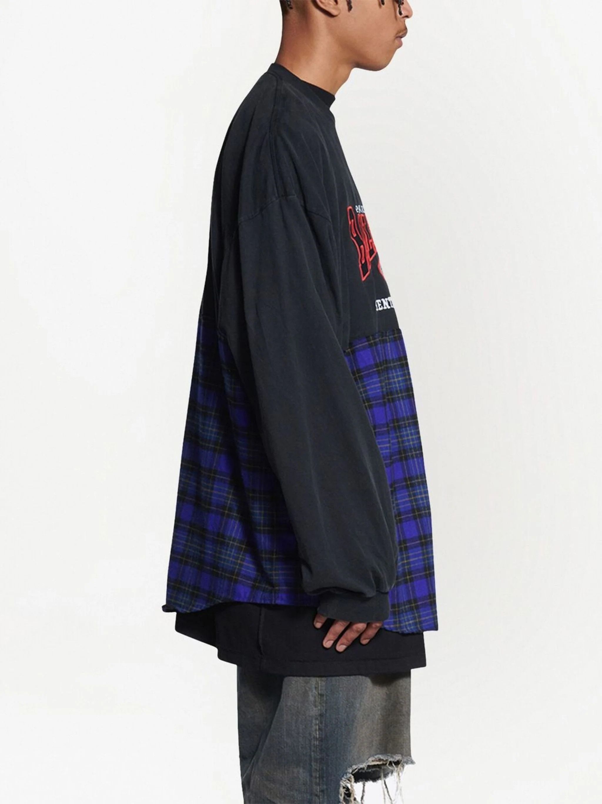 o1mt1gz0424 B Authentic Long Sleeve T-Shirt in Blue/Black