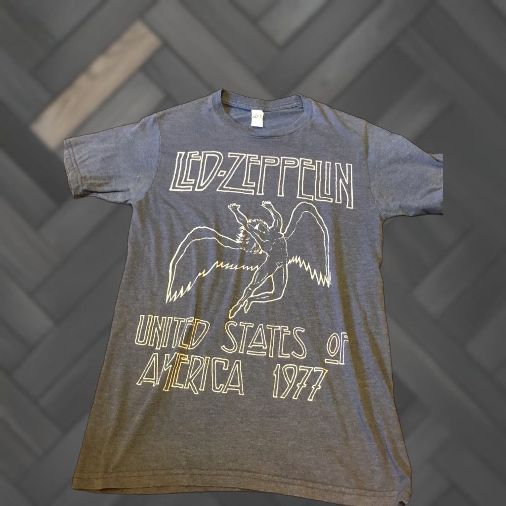 Vintage VTG LED ZEPPELIN T SHIRT Small BLUE ICARUS 1977 US TOUR Size US S / EU 44-46 / 1 - 1 Thumbnail