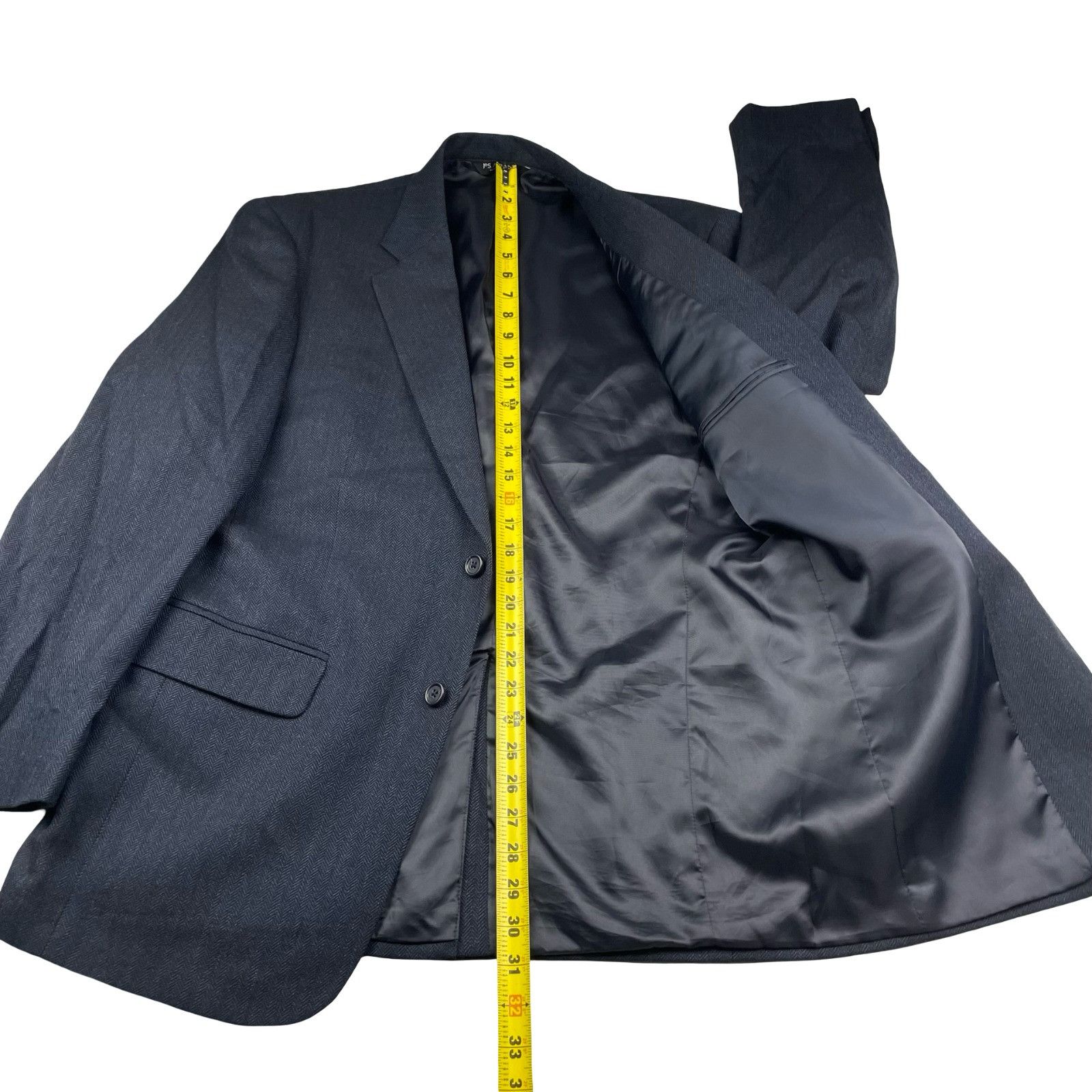 Jos. A. Bank Jos. A Bank Men’s 100% Wool 2-Button Blazer Jacket Blue Herr Size 40R - 10 Thumbnail