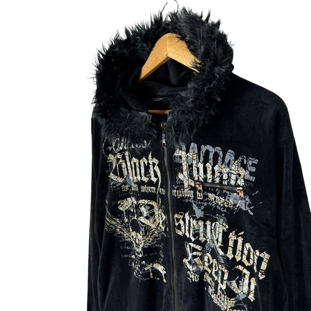 If Six Was Nine 🌟BEAUMERE FUR HOODIE FLEECE JACKET Size US L / EU 52-54 / 3 - 4 Thumbnail