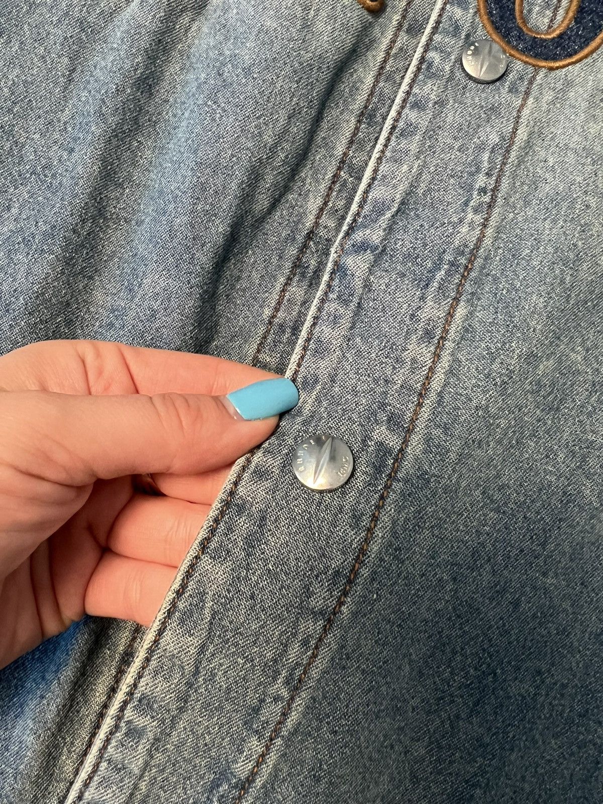 Rhude Rhude Denim Baseball Button Up Size US XL / EU 56 / 4 - 3 Thumbnail