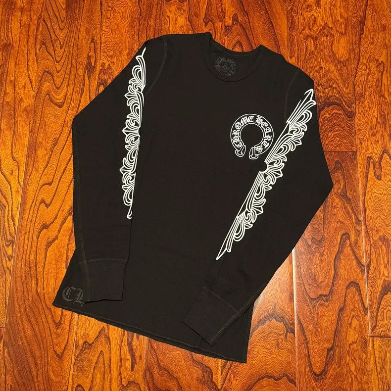 Chrome Hearts Chrome Hearts Long Sleeve Black Tee Shirt Size US M / EU 48-50 / 2 - 1 Thumbnail