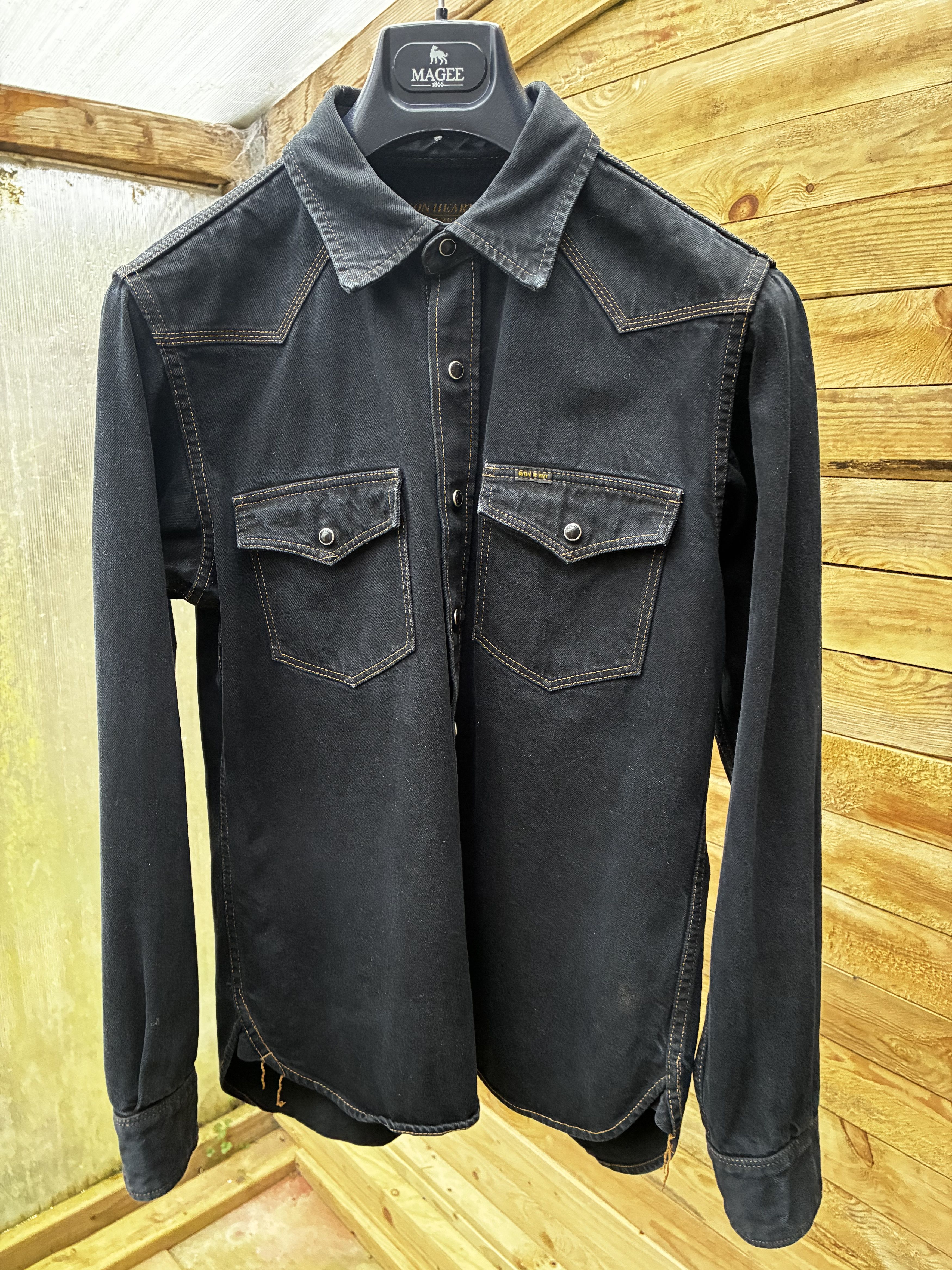 Iron Heart IHSH-33-indigo overdyed black Size US L / EU 52-54 / 3 - 1 Thumbnail